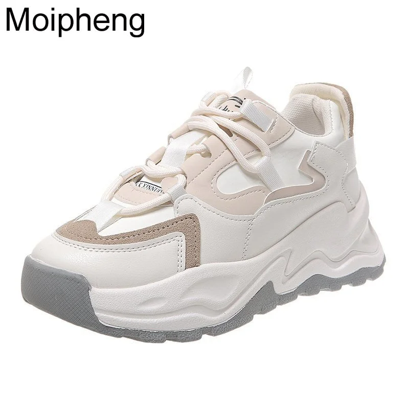 Awakecrm  Shoes Women Breathable New Trending Autumn Models White Shoes Wild  Patchwork Sneakers Women Zapatillas De Deporte