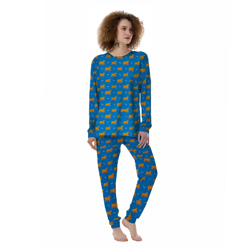 Blue Cocker spaniel Print Pattern Women's Pajamas Best pajama sets for pregnancy