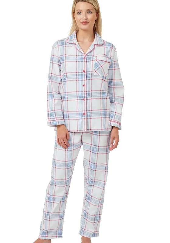 Indigo Sky Brush Cotton Checked Pyjama Set, Red Macy’s pajama sets