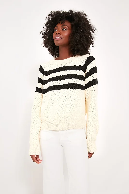 Black and Ivory Davide Pullover Breathable sweaters