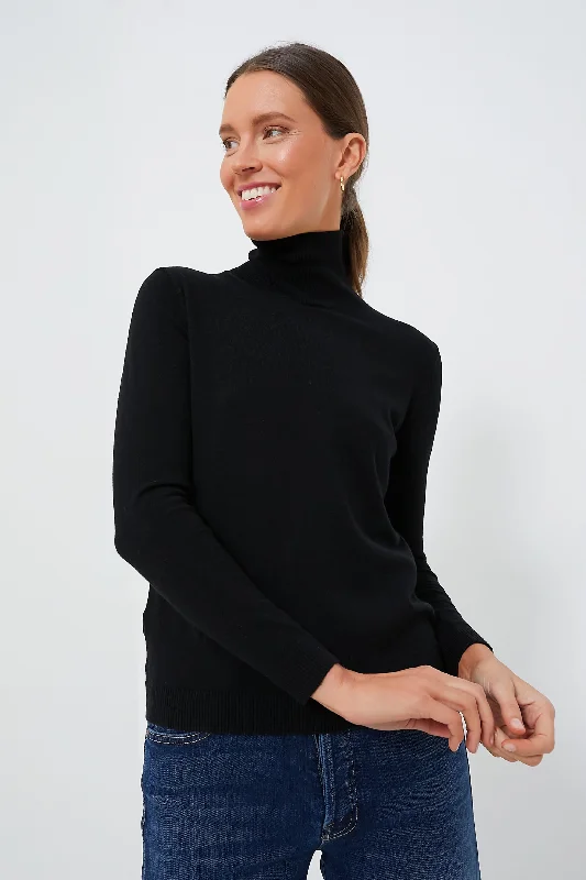 Black Kiku Turtleneck Warmest sweaters for extreme cold