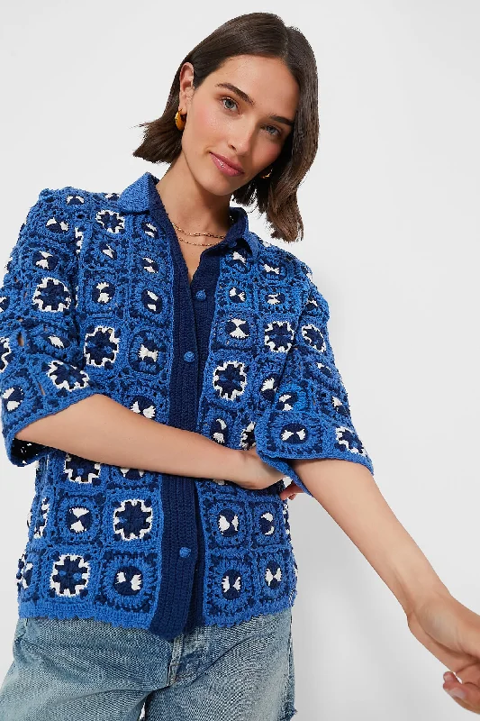 Blue Tiles Cardigan Edgy sweaters