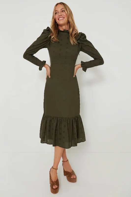 Regina Ruffle Midi Dress Must-have midi dresses for this season