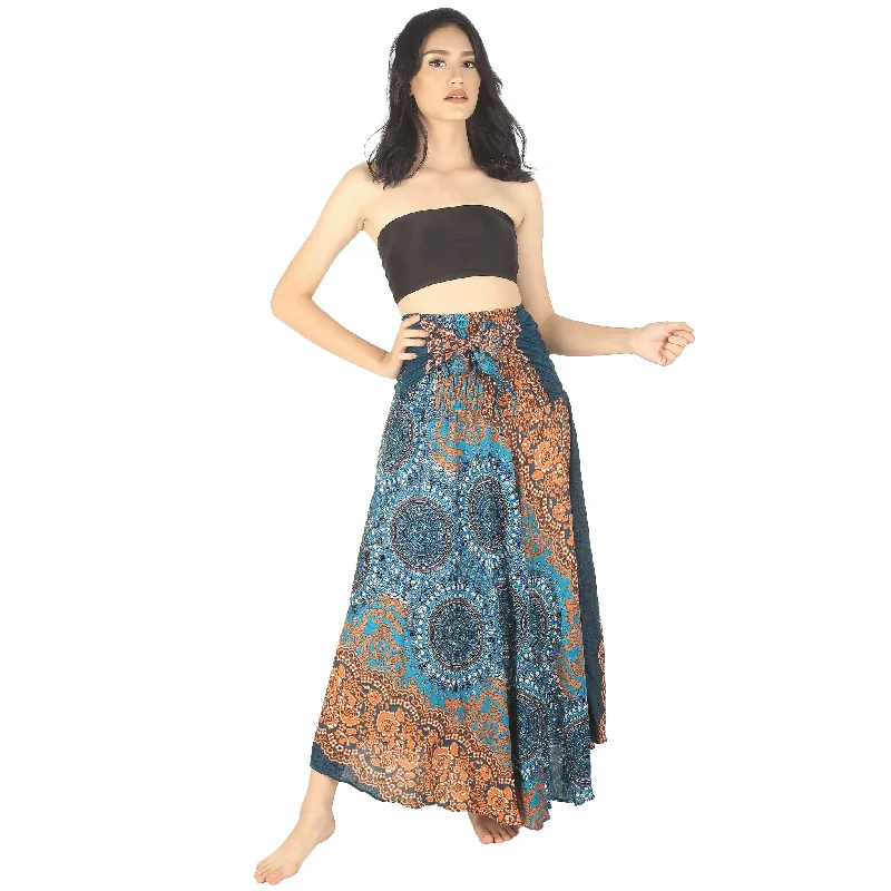 Clock Nut Women's Bohemian Skirt in Ocean Blue SK0033 020067 05 Breathable unclassified skirts