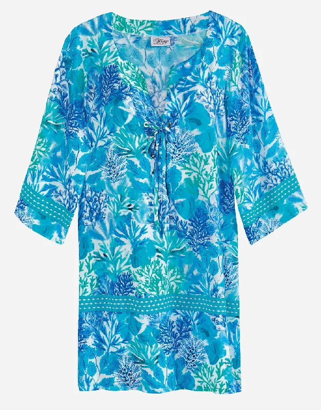 Coral Beach Tunic - Turquoise Comfortable unclassified skirts