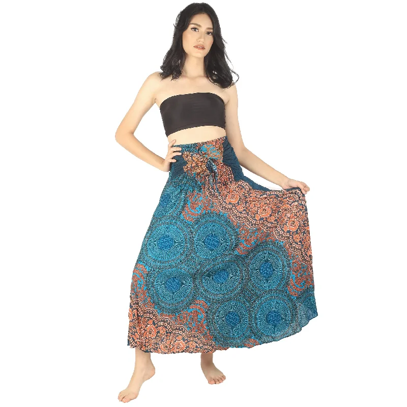 Princess Mandala Women's Bohemian Skirt in Green SK0033 020030 02 Neutral tone unclassified skirts