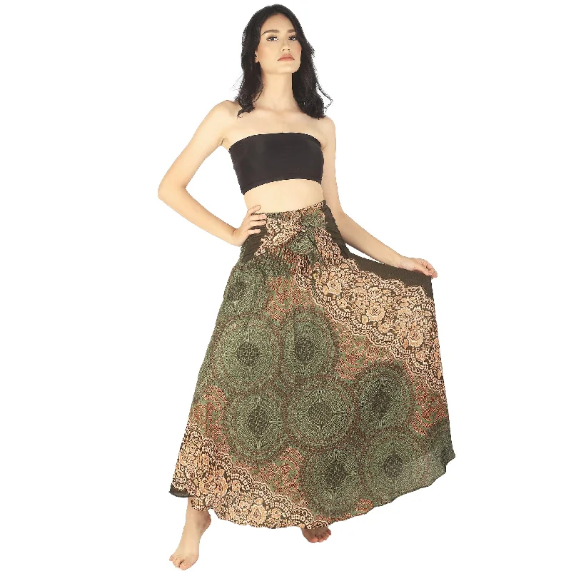 Princess Mandala Women's Bohemian Skirt in Olive SK0033 020030 03 Street style unclassified skirts