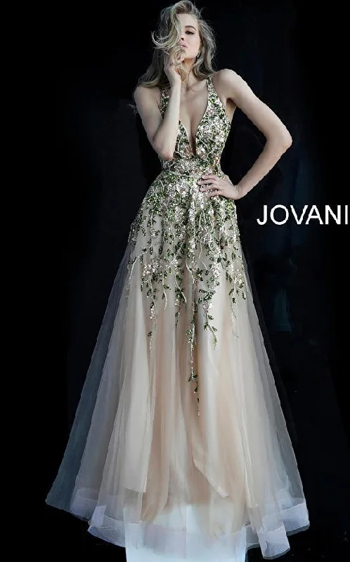 Jovani 60800 Sleeveless Long Prom Dress Ruffled maxi dresses