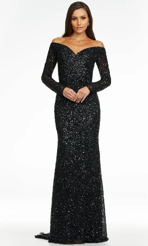 Ashley Lauren - 11176 Long Sleeve Sequin Gown Best party dresses for plus size