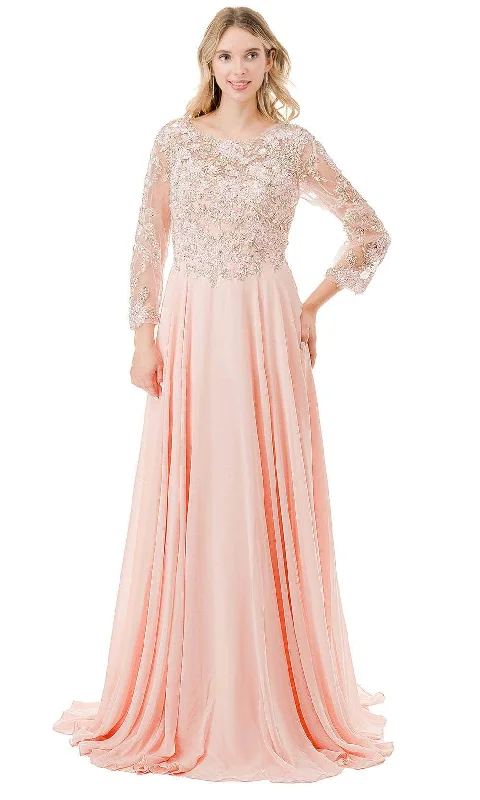 Aspeed Design M2838Y - Quarter Sleeve Beaded Lace Evening Dress Must-have party dresses for this season