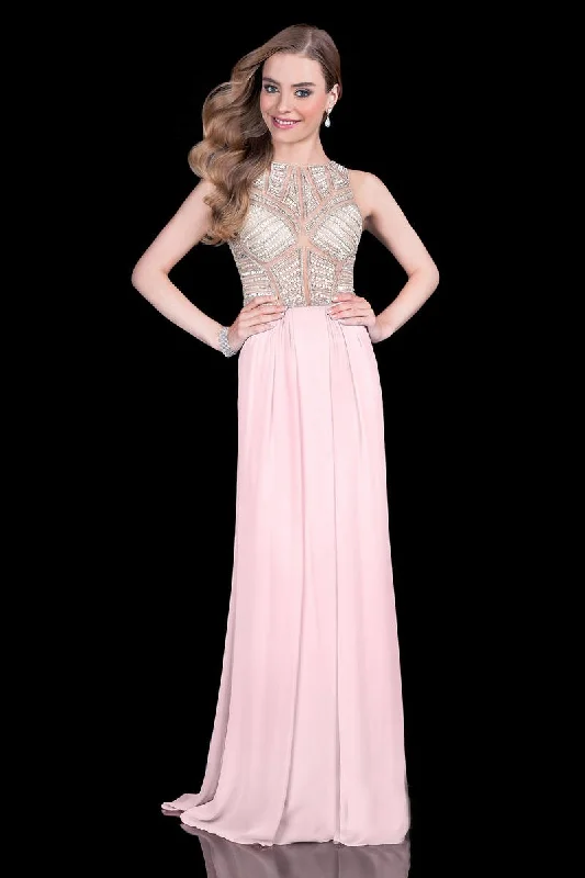 Terani Couture - 1615P1294A Pearls and Crystals Embellished Long Gown Bachelorette party dresses