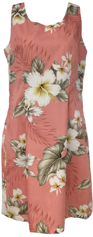 Tank Dress Hibiscus Trends Coral Easygoing Tank Dress