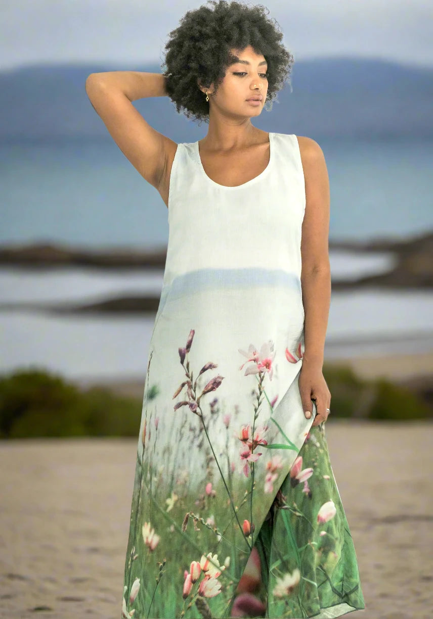 Harriet Jane "Norfolk Bay" Linen Tank Dress Tank Dress Vibe