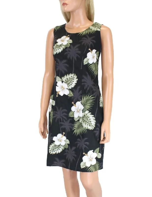 Short Sleeveless Tank Hawaii Dress Ka Pua Tank Dress Silhouette