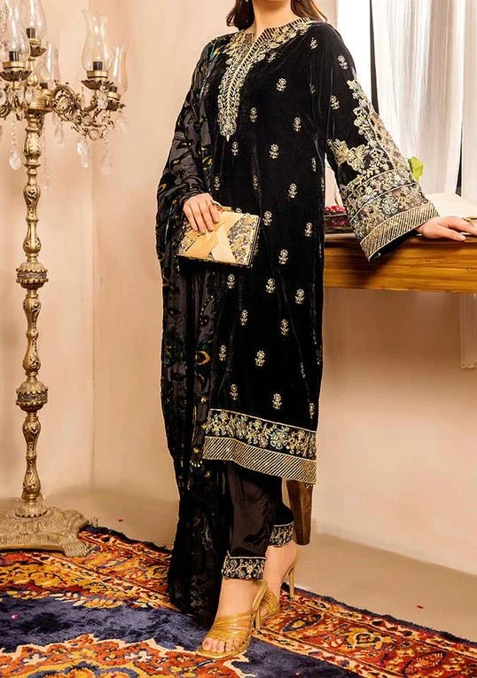 Adan's Libas Pakistani Velvet Luxury Dress Embroidered unclassified dresses