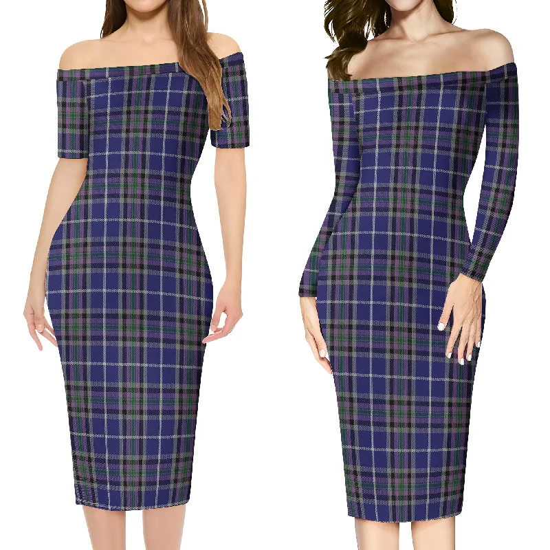 Alexander of Menstry Tartan Off Shoulder Lady Dress Office unclassified dresses
