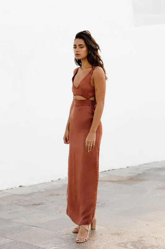 Mina Dress Baked Clay One-shoulder unclassified dresses