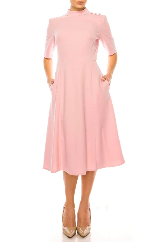 Donna Morgan D6953M - Quarter Sleeve A-Line Dress Winter unclassified dresses