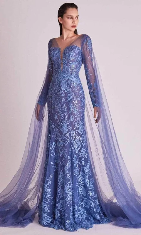 Gatti Nolli Couture OP5706 - Embroidered Plunging Evening Gown Silk unclassified dresses