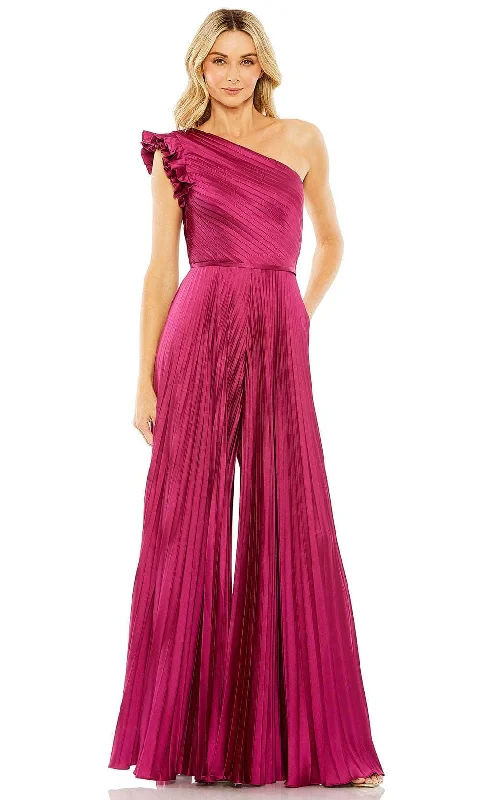 Ieena Duggal 27458 - Pleated Jumpsuit Metallic unclassified dresses