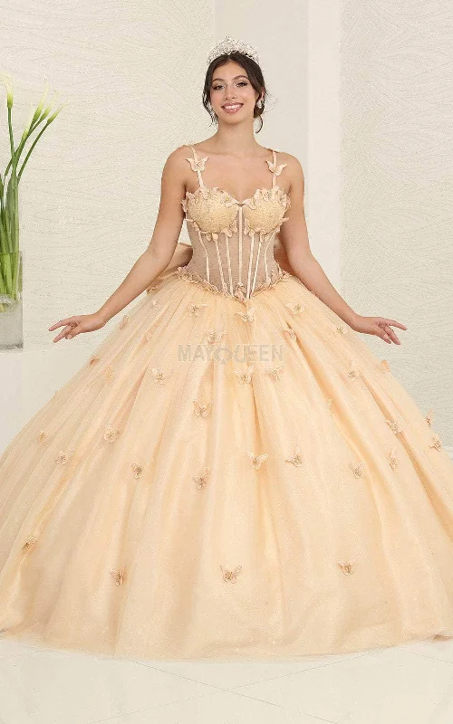 May Queen LK239 - Butterfly Applique Ballgown Trendy unclassified dresses