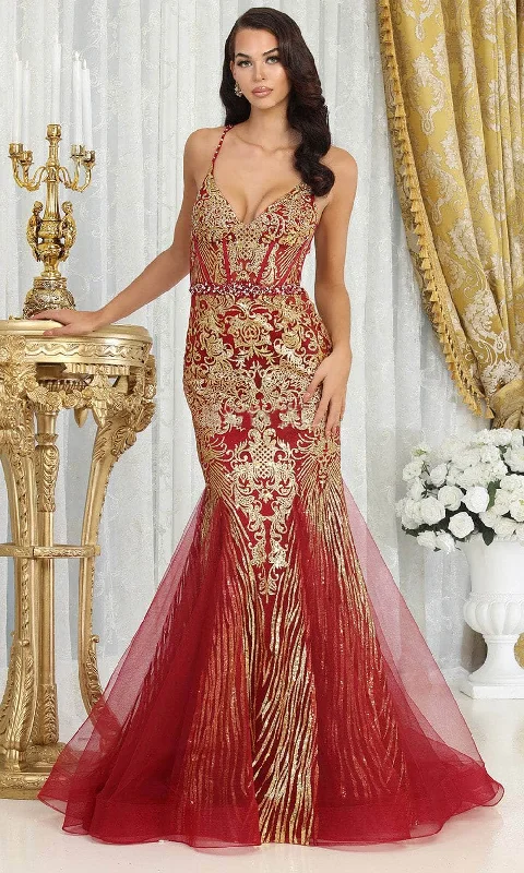 May Queen RQ8079 - Embellished Mermaid Prom Gown Boho unclassified dresses