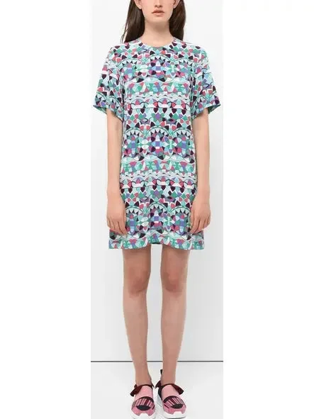 Print Jersey Shift Dress Organza floral dresses