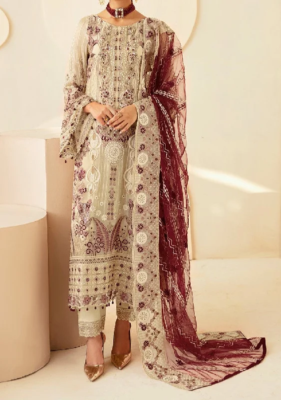 Ramsha Dastoor Pakistani Luxury Chiffon Dress Neutral tone unclassified dresses