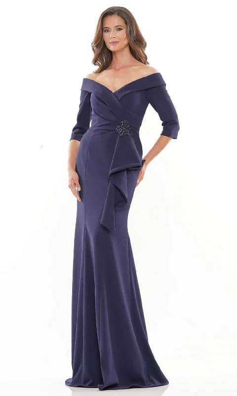 Rina Di Montella - RD2733 Off-Shoulder Quarter Sleeve Prom Gown Comfortable unclassified dresses