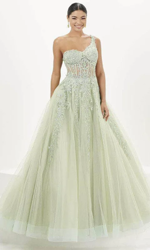 Tiffany Designs 16096 - Embroidered Gown Discounted unclassified dresses