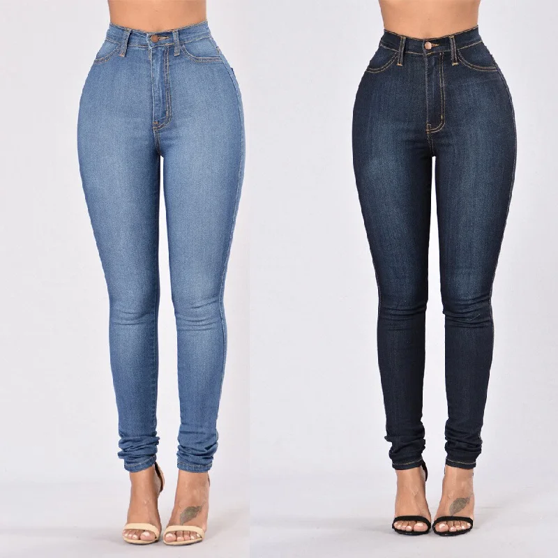 Elastic High Waist Butt Lifting Women Jeans Skinny Hip lift Women Denim pants Casual Retro Pencil Pants Plus Size Jeans