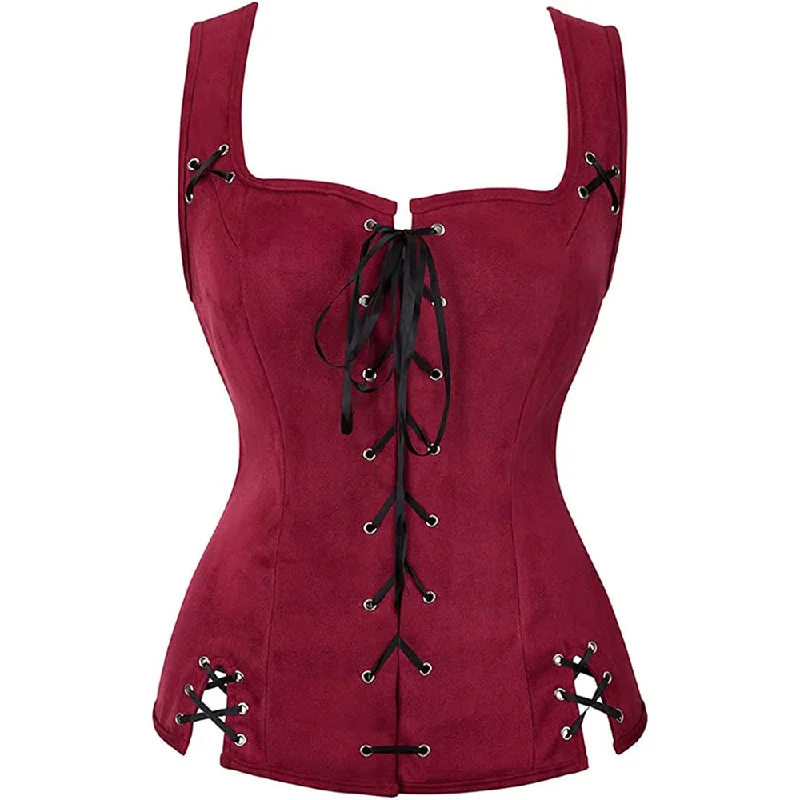 wine red strappy vest