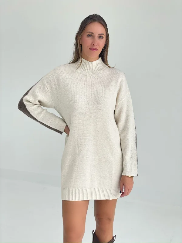 Byers Sweater Dress - Ivory Winter Sweater Dress