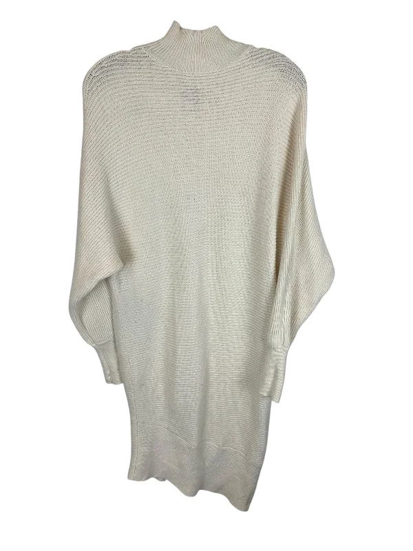 Dress Sweater By Express In Cream, Size: Xs Cozy Knit Dress