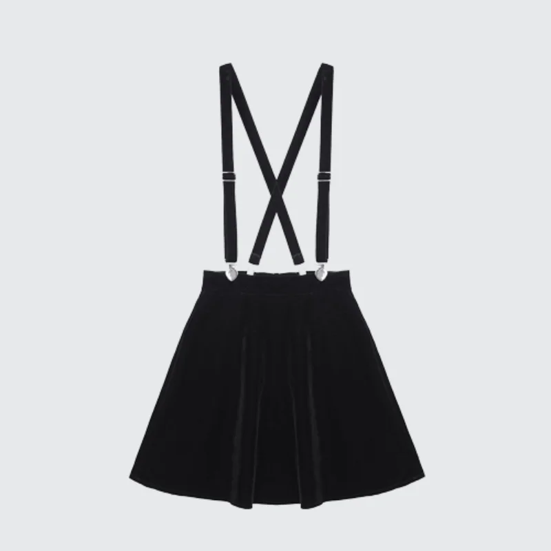 Japanese Mini Skirt With Straps Simple Mini Skirt