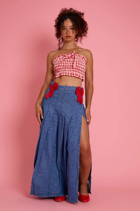 Beau Denim Skirt Skinny Denim Skirt