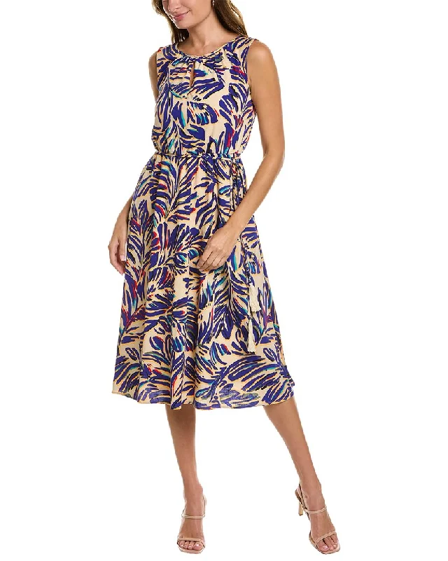 Tahari ASL Printed Midi Dress Fashion Midi Skirt